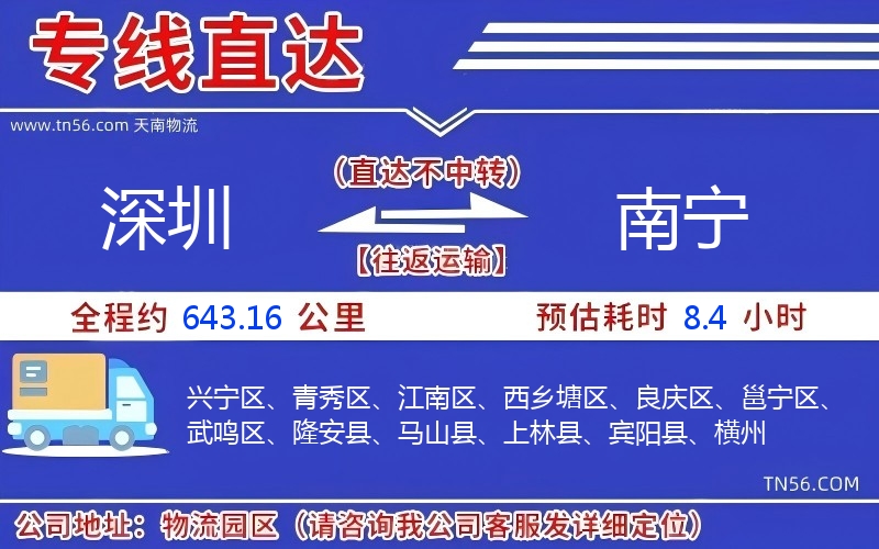 深圳到南宁物流公司