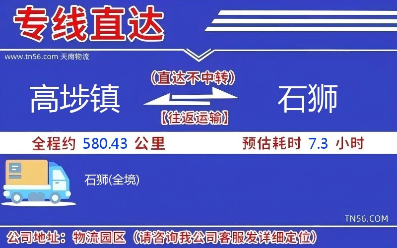 高埗镇到石狮物流公司